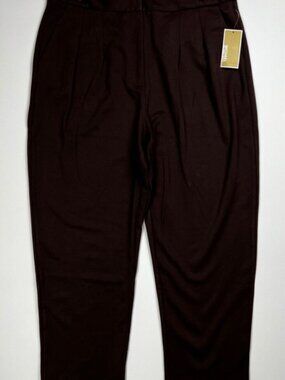 NEW MICHAEL Michael Kors Women's L Chain-Detail Wide-Leg Pants NWT $110